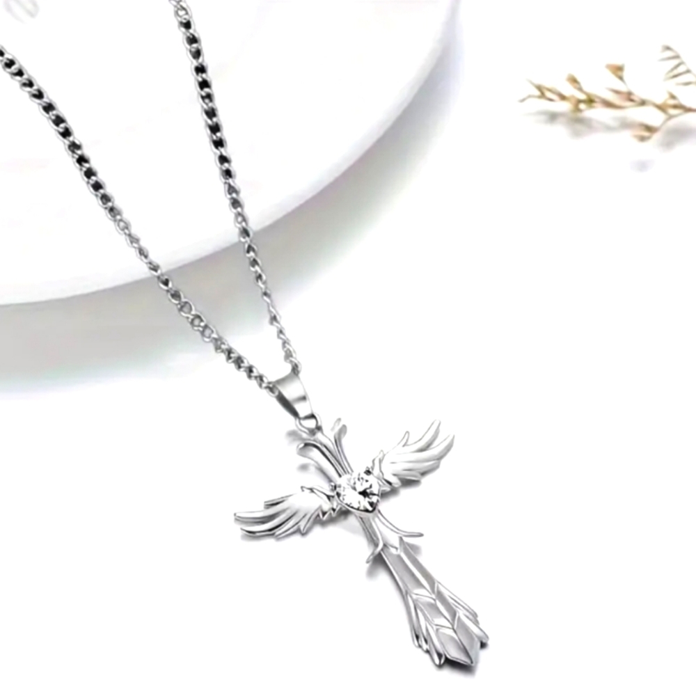 Center heart full wing spread cross